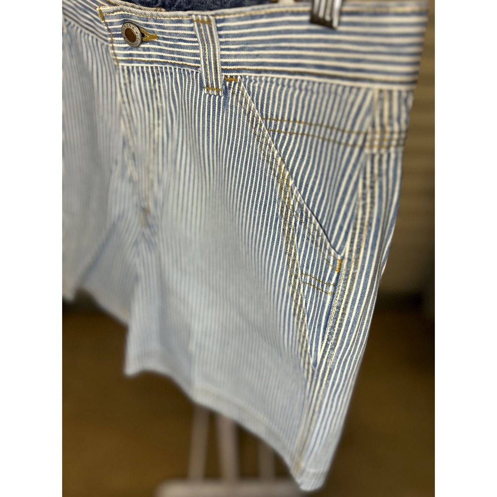 Rockies Shorts Women 27 Blue Hickory Stripe Relaxed Carpenter VTG 90s Western - Picture 7 of 8